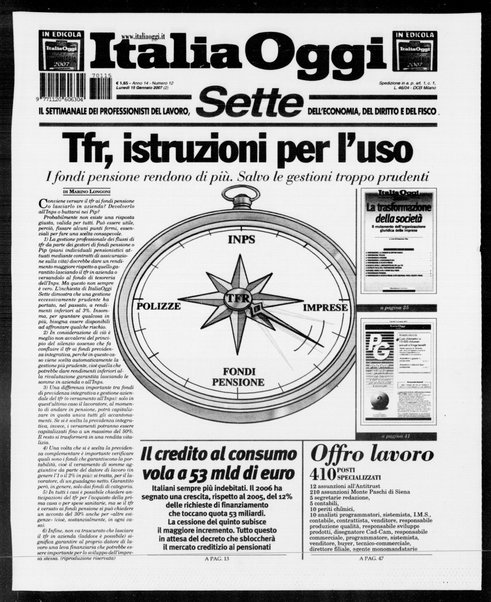 Italia oggi : quotidiano di economia finanza e politica